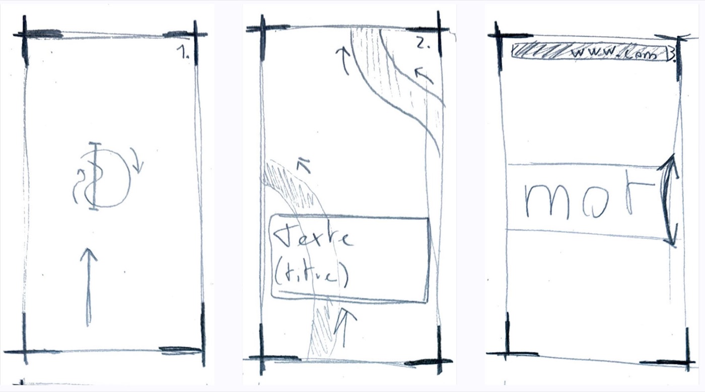Recherches et croquis de mise en page
